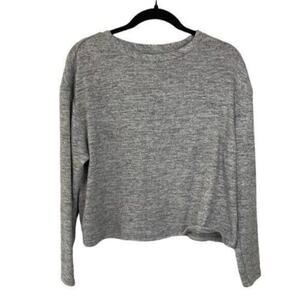 NWOT Heathered Grey Cropped Long Sleeve Size Small